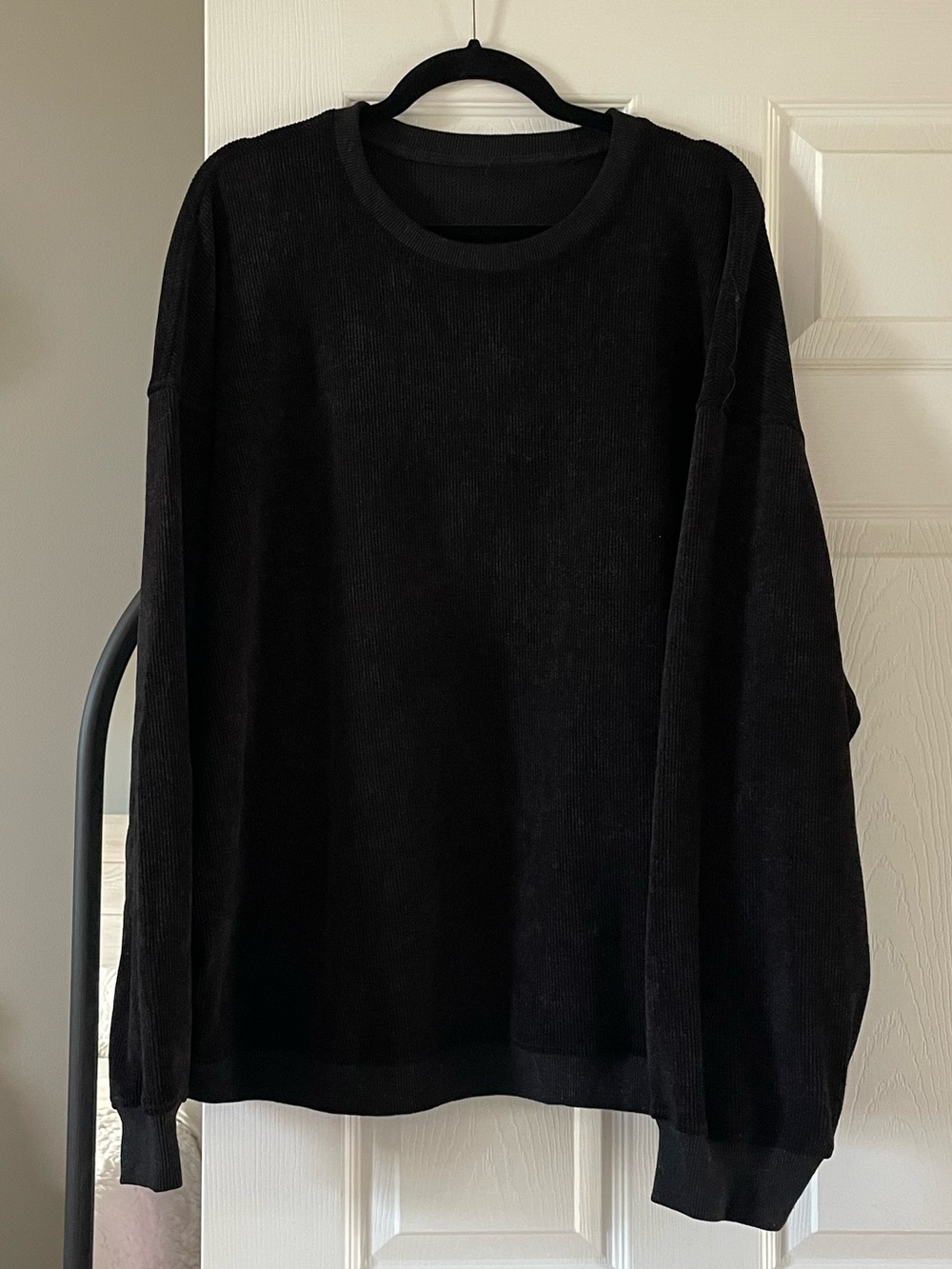 Rib knit sweatshirt